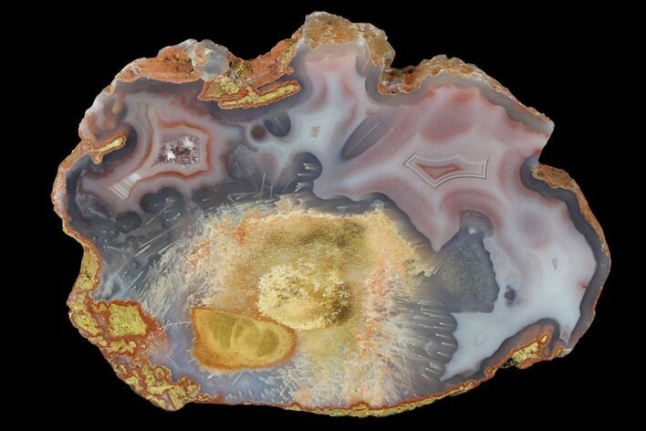 Polished Banded Swazi Agate Slab - Mozambique #152636